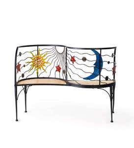Sun and Moon Conversation Bench