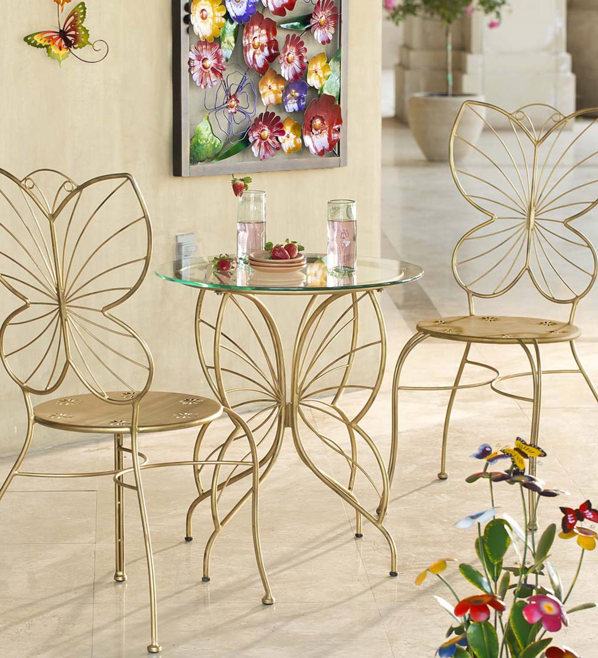 Butterfly Table and Chairs Set