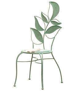 Metal Leaf Table and Chair Set, 3-Piece
