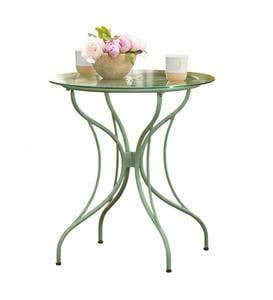 Metal Leaf Table and Chair Set, 3-Piece