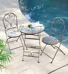 Mosaic Bistro Table and Chairs Set