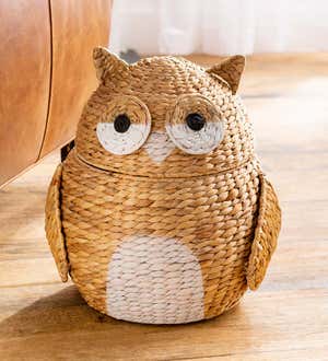 Woven Cat-Shaped Storage Basket with Lid