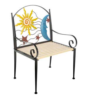 Sun, Moon and Stars Metal Chair