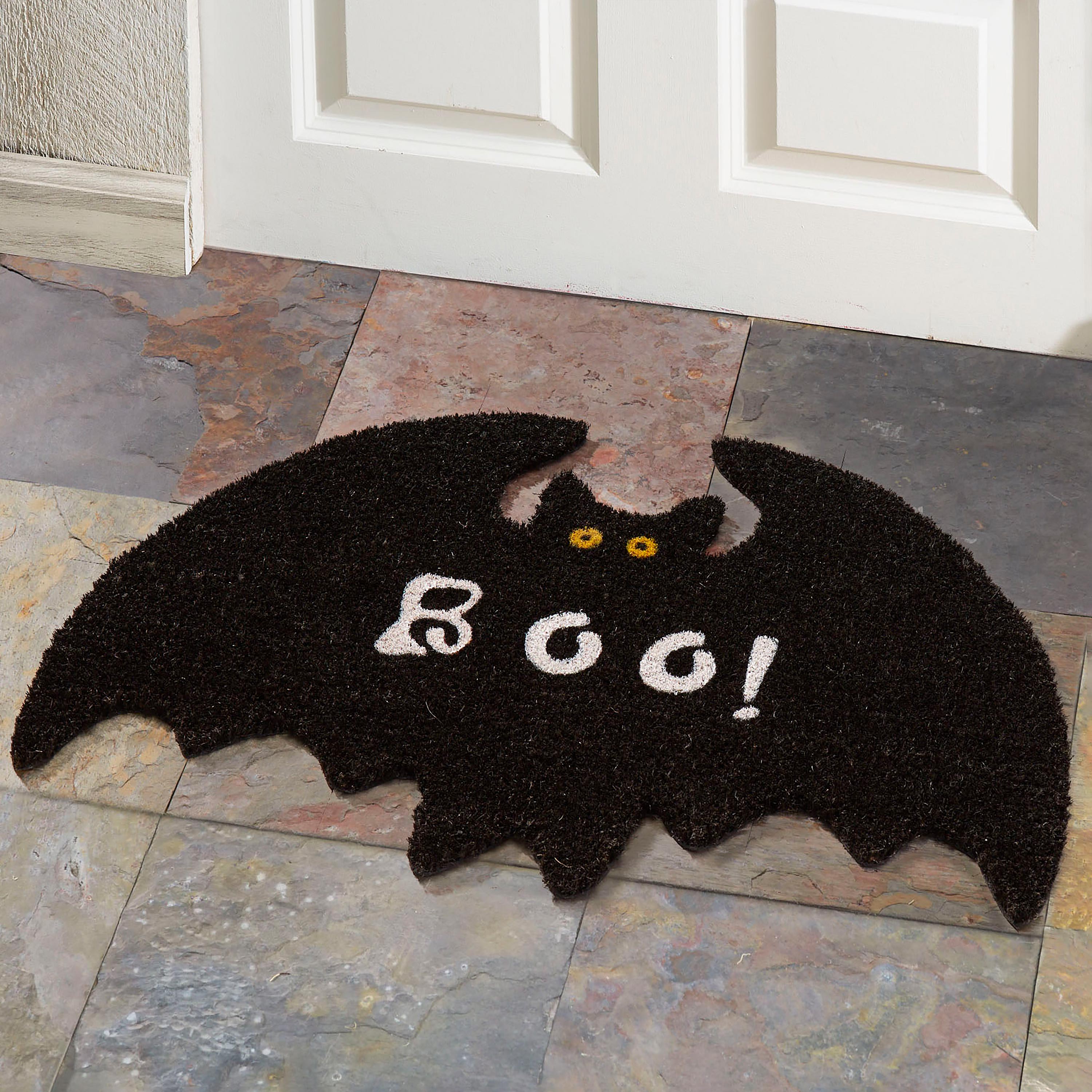 Boo Bat Halloween Coir Doomat