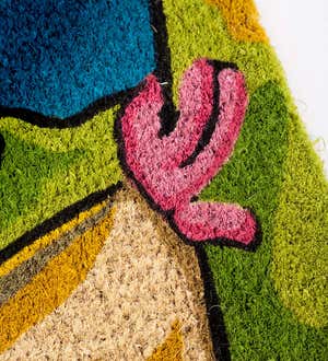 Frog and Lily Pads Coir Plush Doormat
