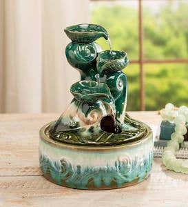 Ceramic Seashell Indoor Fountain