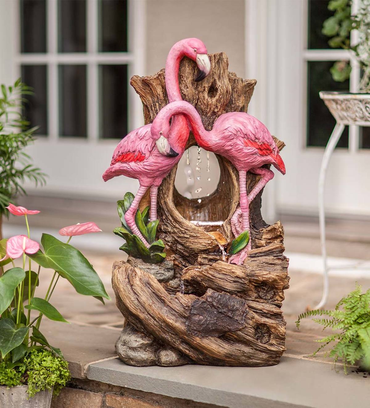Indoor/Outdoor Flamingo Fountain