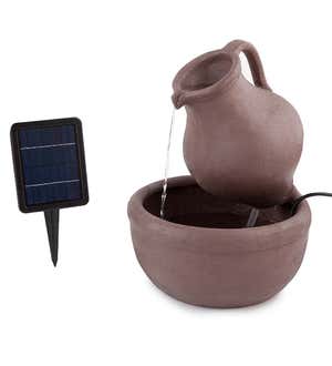 Solar Pitcher and Bowl Fountain