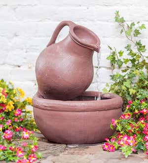 Solar Pitcher and Bowl Fountain