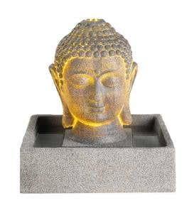 Buddha Head Fountain with LED Lights