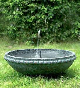 Solar Pond Fountain with Four Different Spray Nozzles