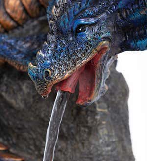 Fire-Breathing Dragon Fountain with LED Light