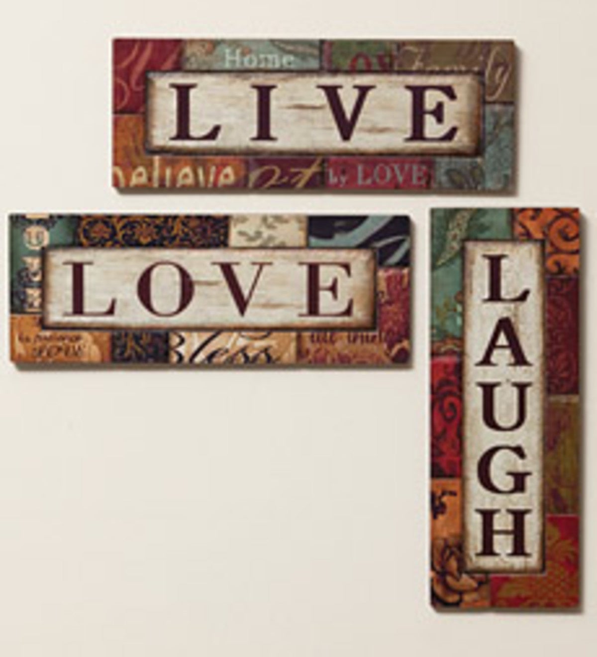 Live, Laugh, Love Plaques - Live