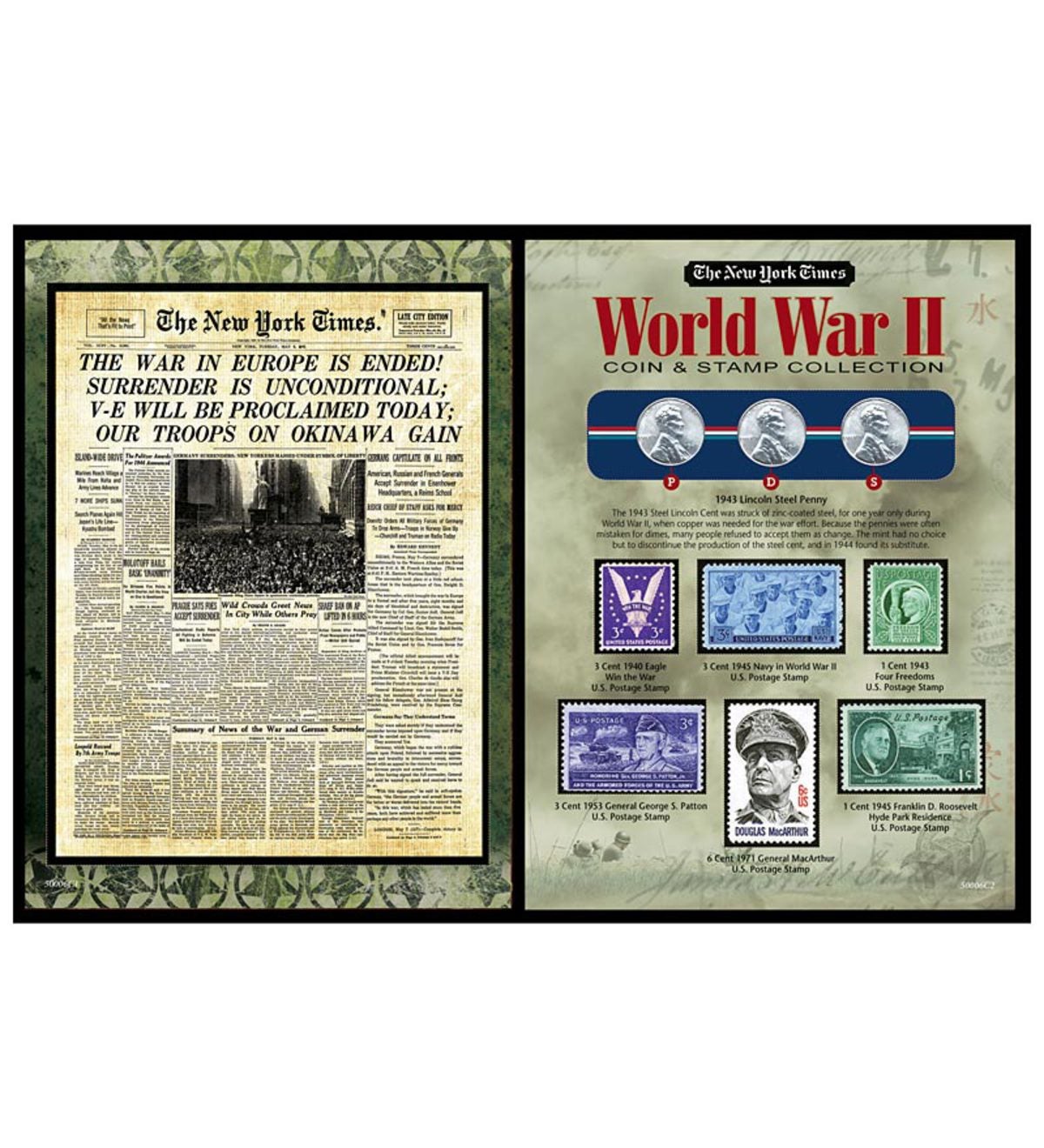 New York Times World War II Coin and Stamp Portfolio