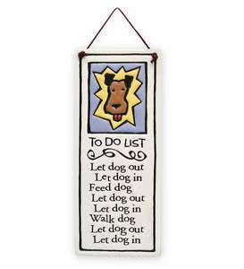 Dog To Do List Wall Plaque