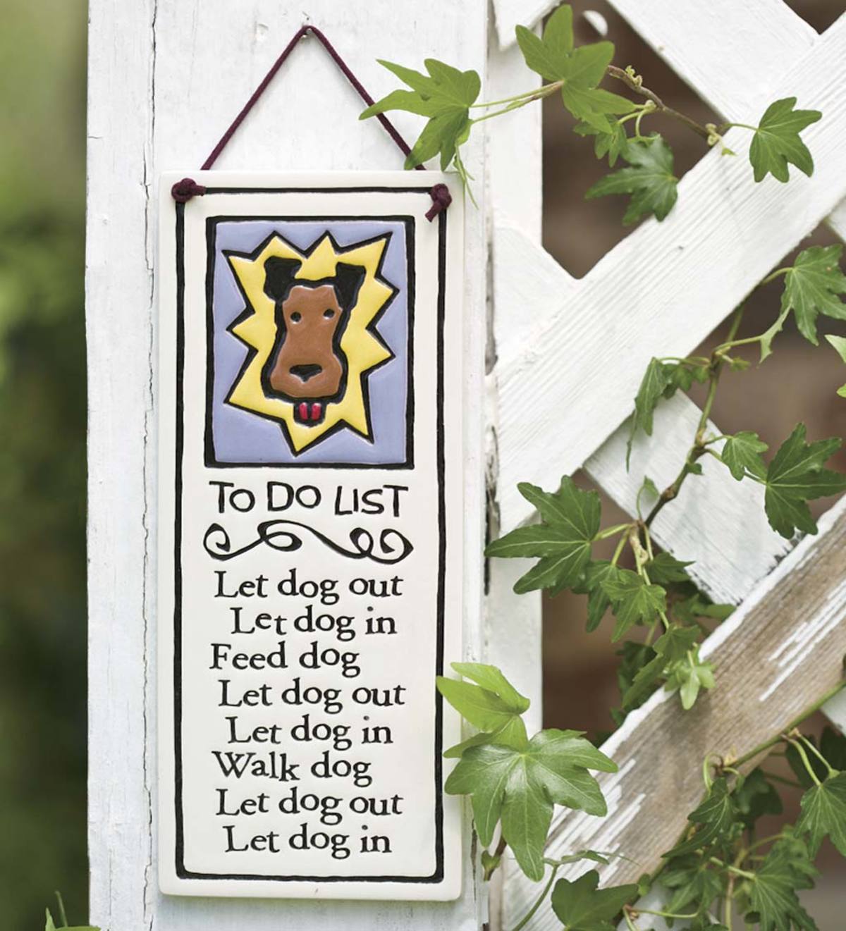 Dog To Do List Wall Plaque