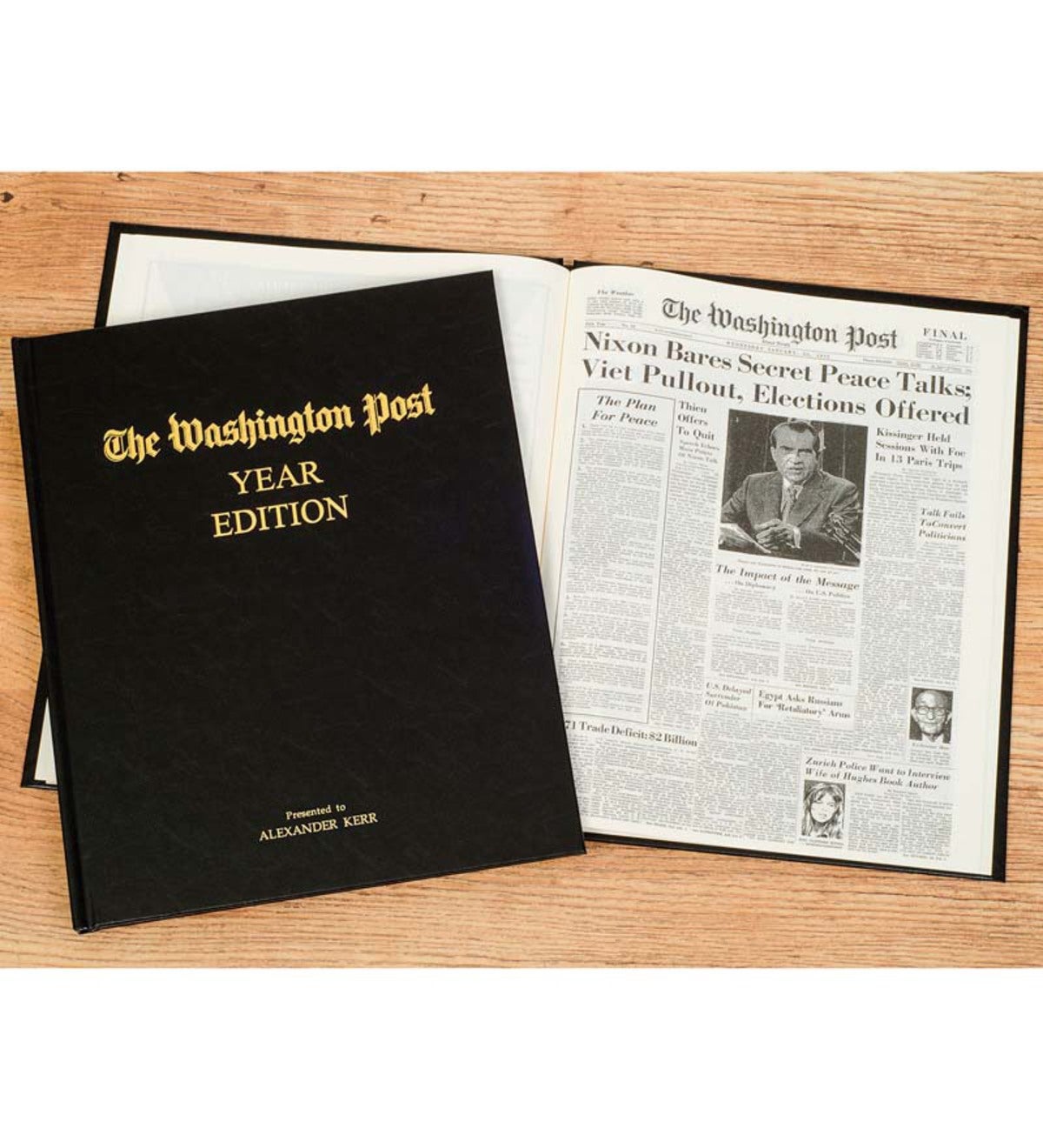 Personalized Washington Post Headlines Newspaper Book   Birthday Edition