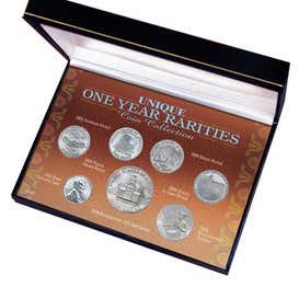 Collectable Unique One Year Coin Rarities Boxed Set
