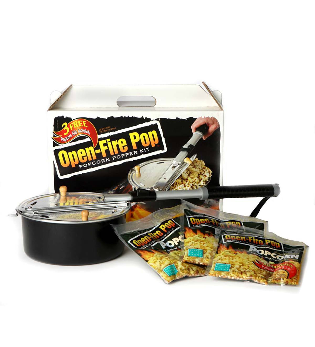 Open-Fire Pop™ Outdoor Popcorn Popping Set