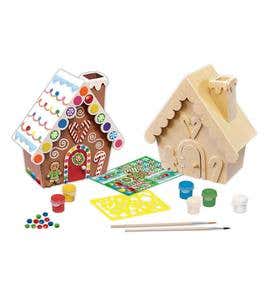Paint-Your-Own Wooden Gingerbread House