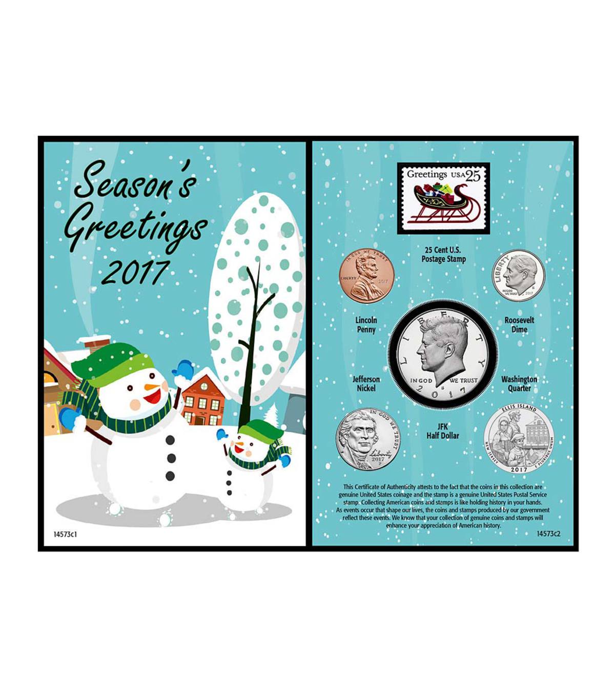 Snowman Greeting Card Coin Set