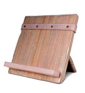 Reclaimed Wood & Leather iPad/Cookbook Holder