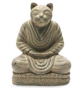 Meditating Cat Statue