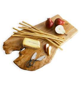 Root-Wood Cutting Board with Knives