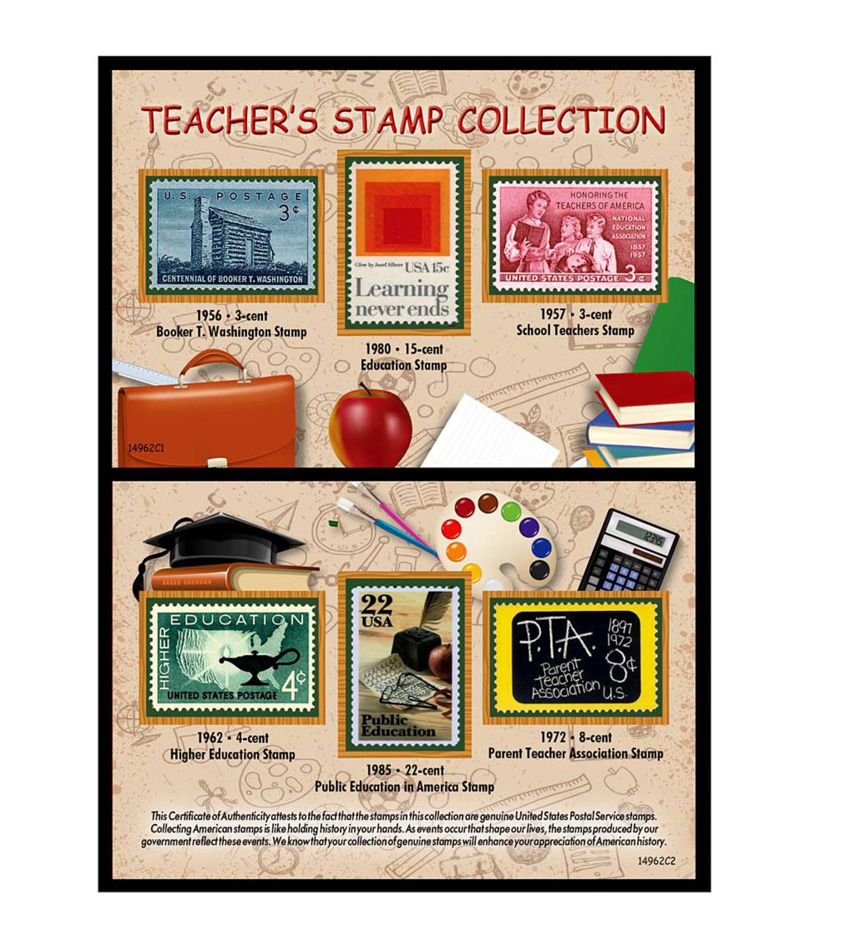 Salute to Teachers Historical Stamp Collection Gift Set