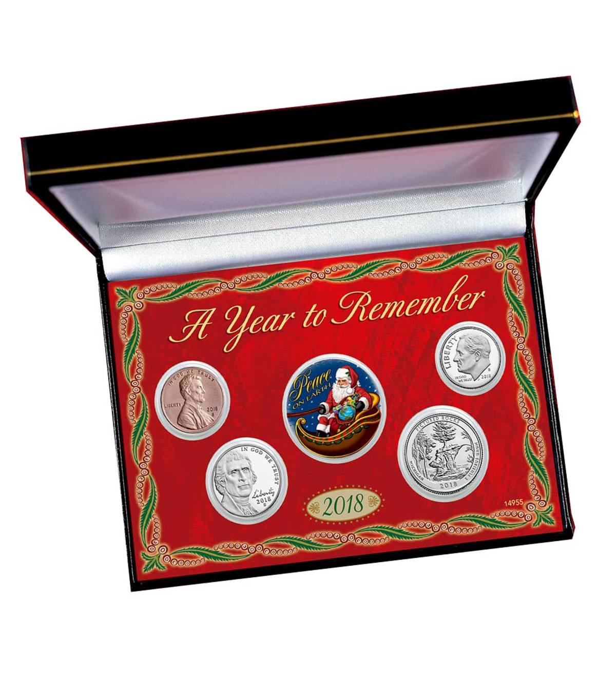 Colorized Santa Claus Half Dollar Coin Set