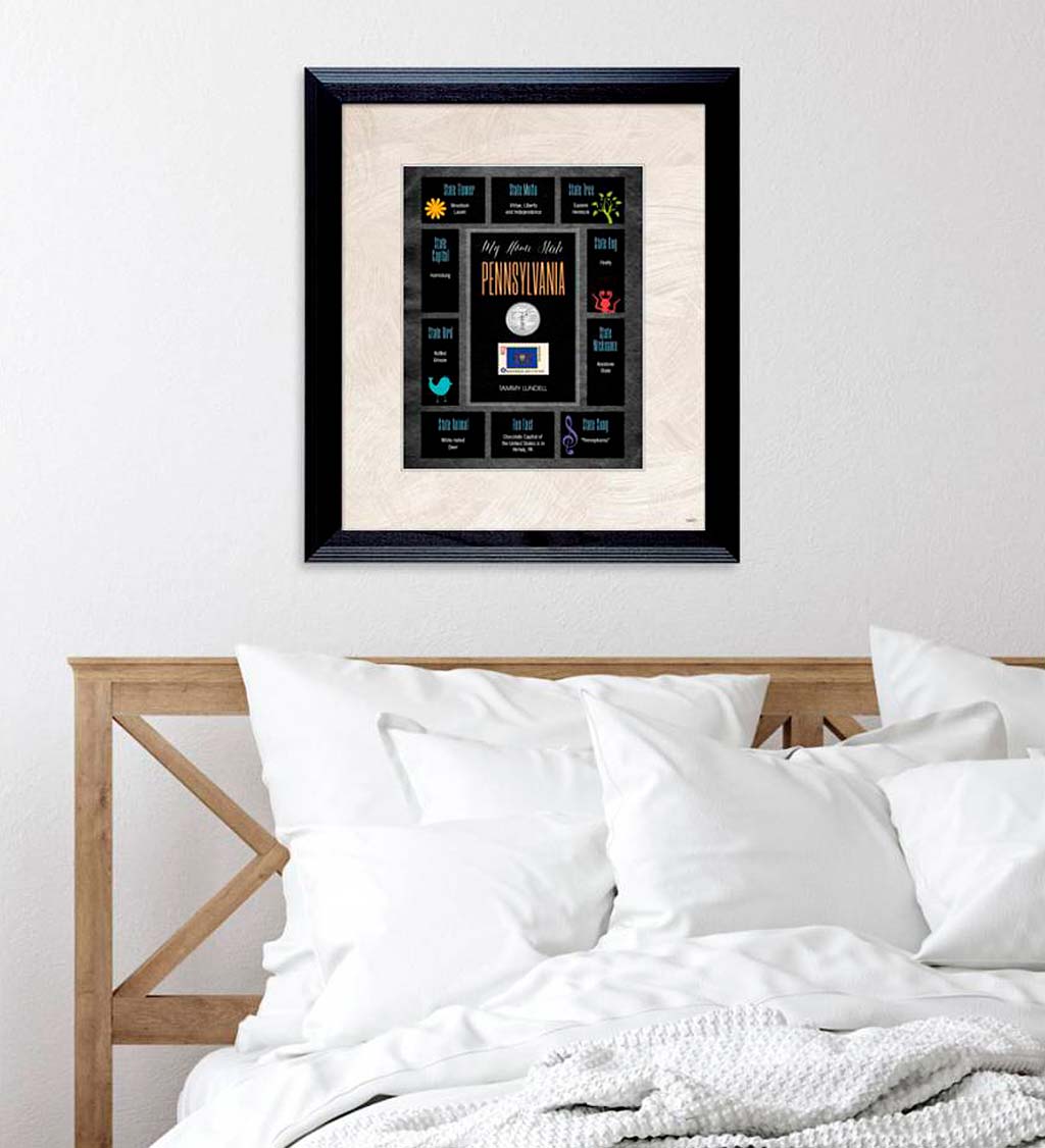 Personalized, Framed Home State Decor