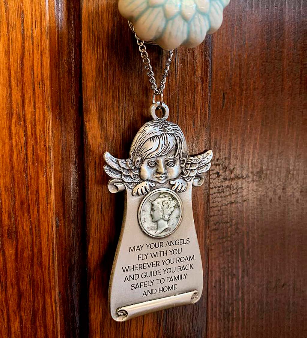 Angel Blessing Hanging Ornament with Dime