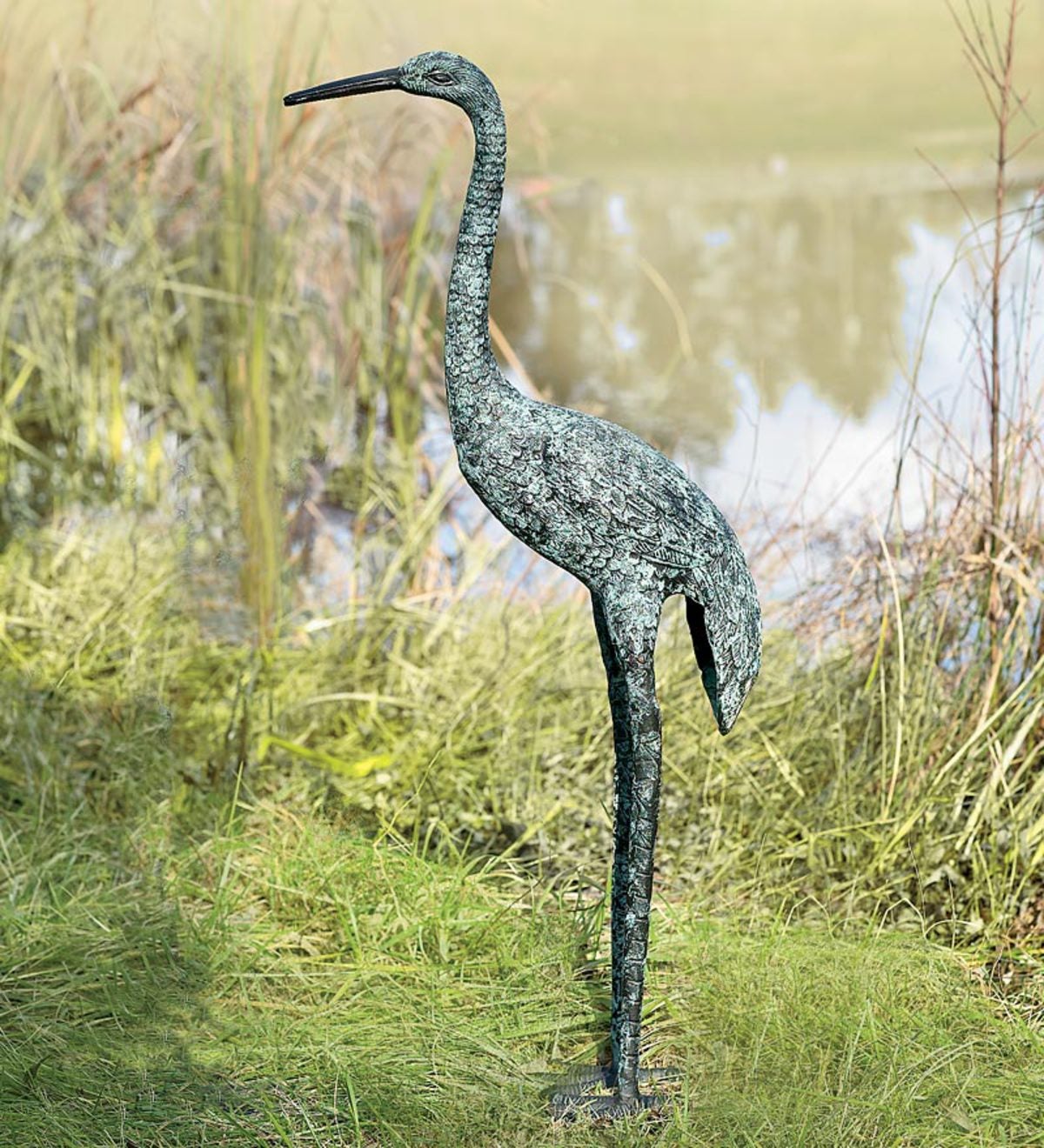 Upright Crane Statue