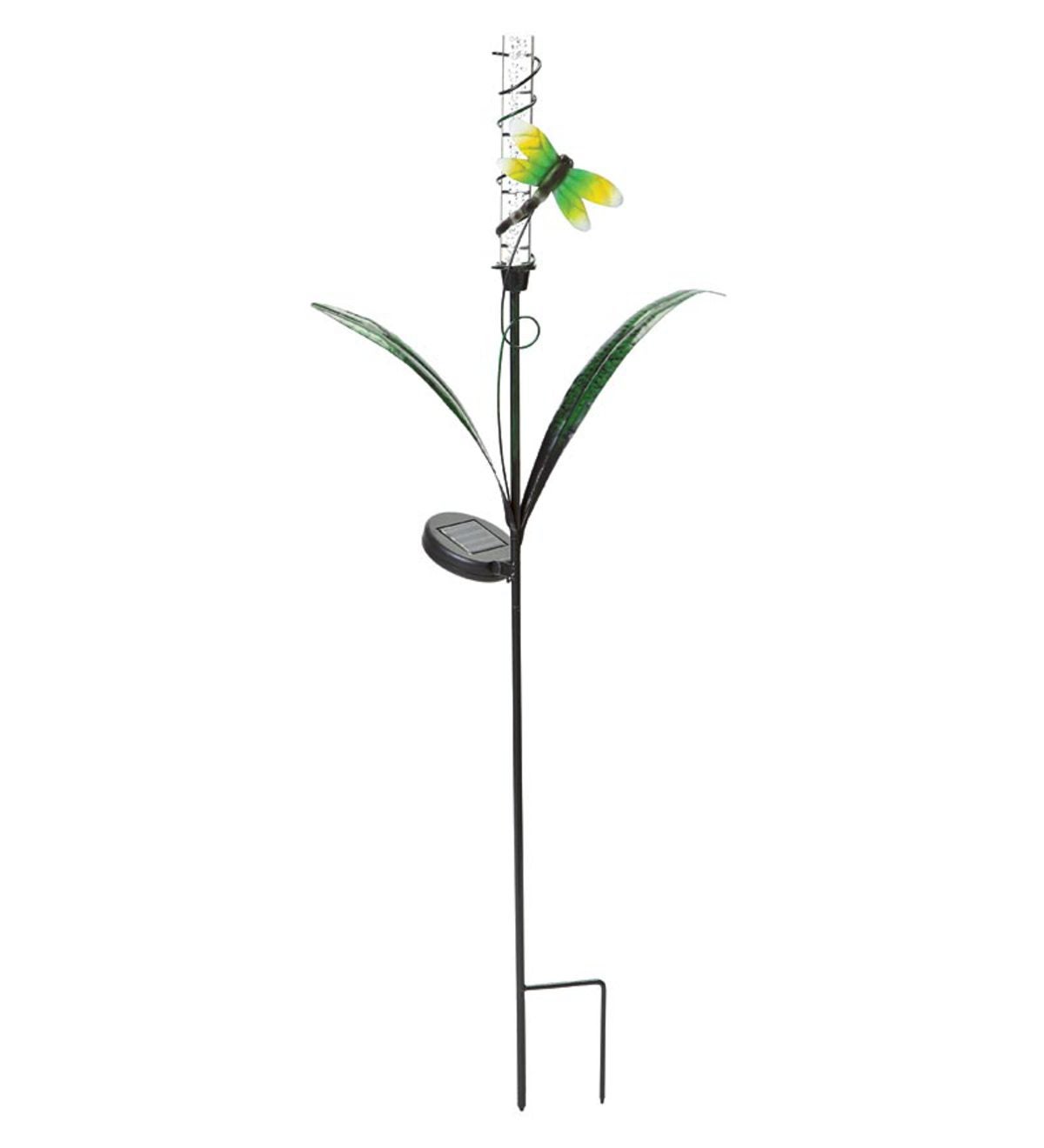 Solar Color-Changing Metal Garden Stake - Dragonfly