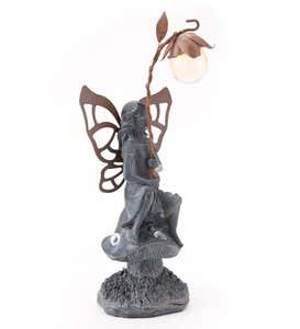 Solar Fairy Garden Statue - Fairy with Lantern
