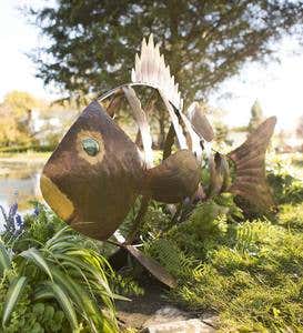 Large Metal Fish Garden Sculpture