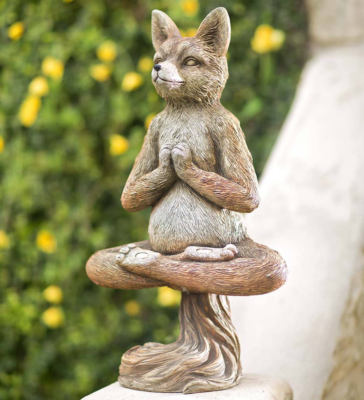 Resin Yoga Fox Statue