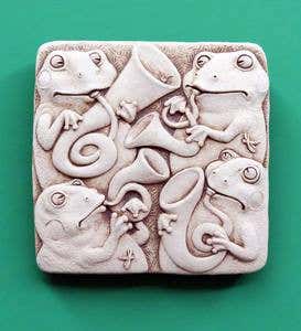 Boogie Woogie Frogs Wall Plaque by Carruth Studio