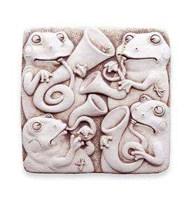 Boogie Woogie Frogs Wall Plaque by Carruth Studio