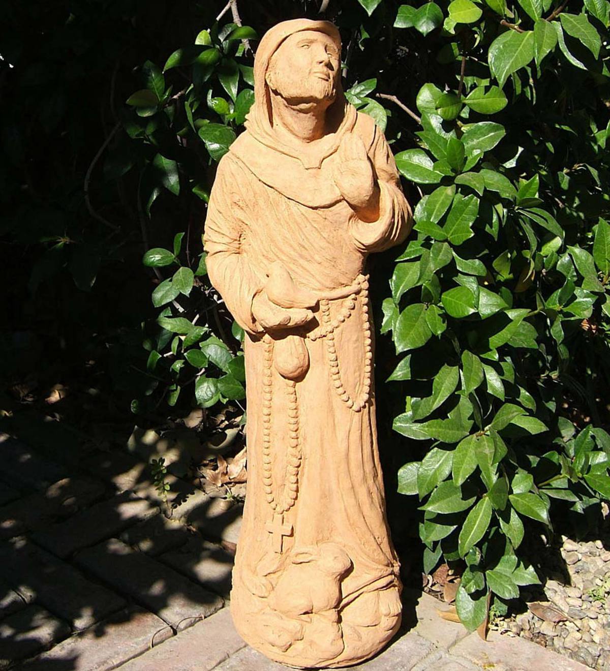 Hooded St. Francis Garden Statue