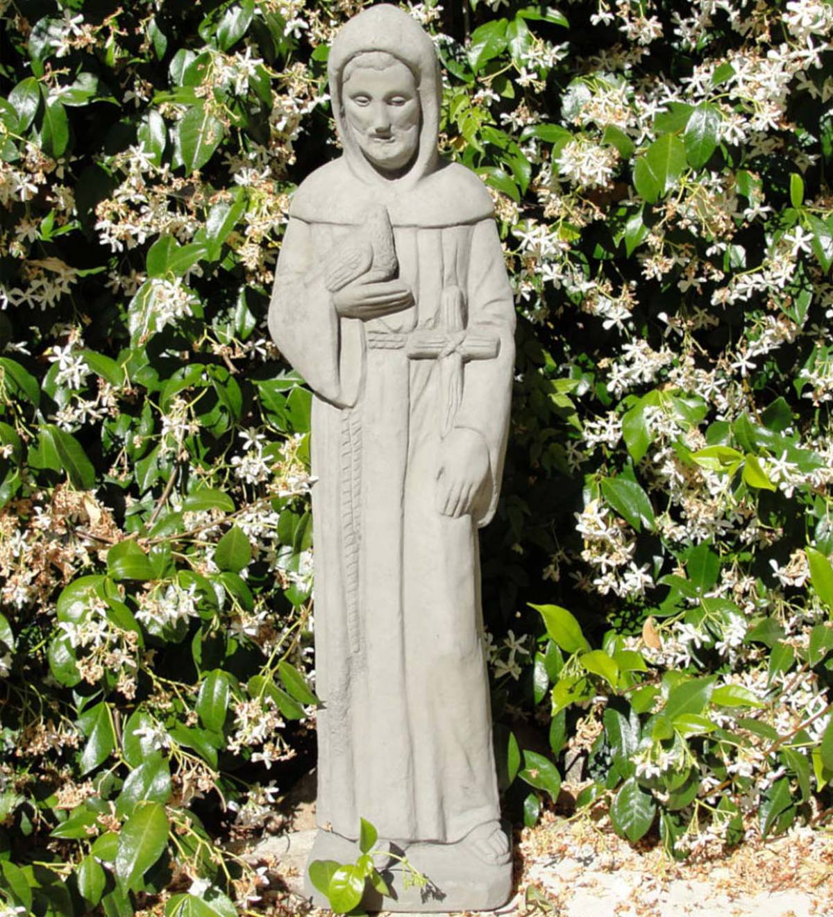 Vintage St. Francis with Cross Statue
