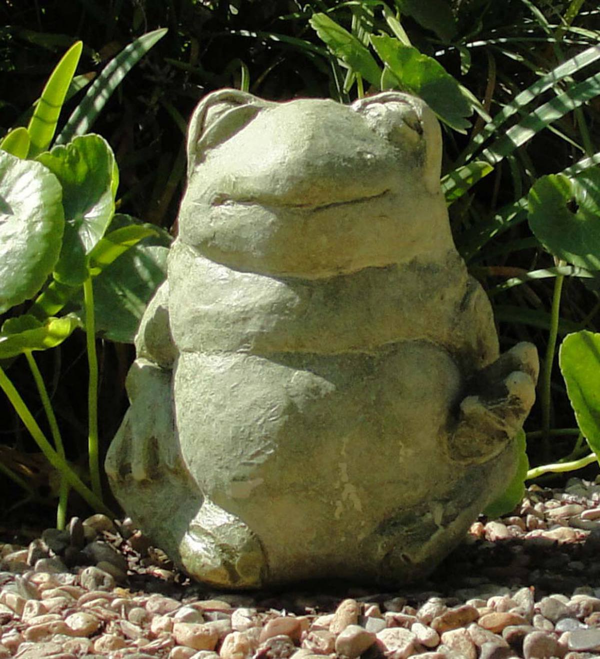 Cast Stone Barnyard Frog Statue