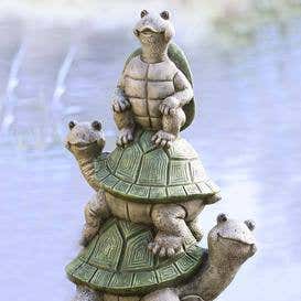 Tower of Turtles Yard Sculpture
