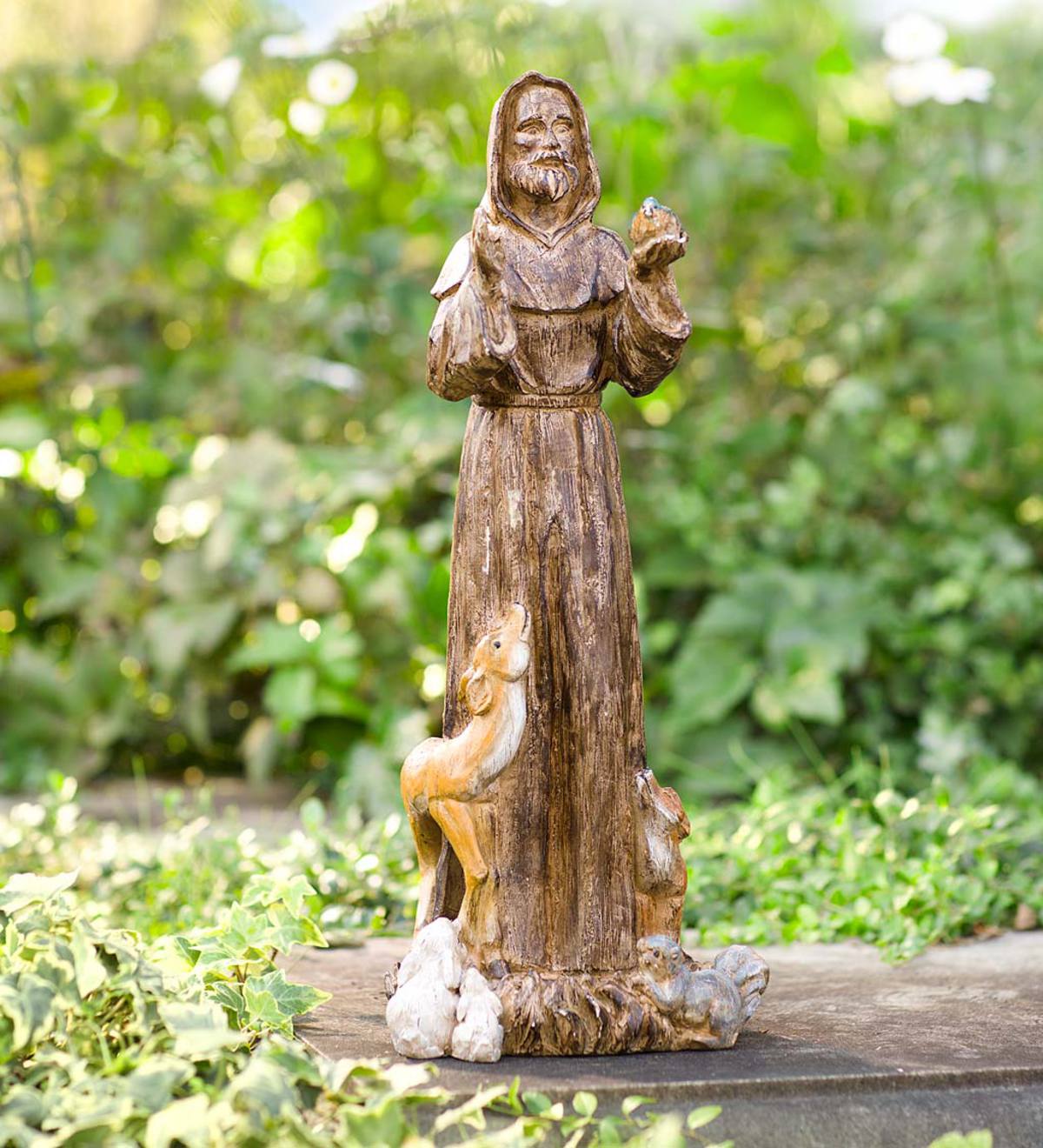 Wood-Finish St. Francis Statue