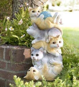 Stacked Cats Statue