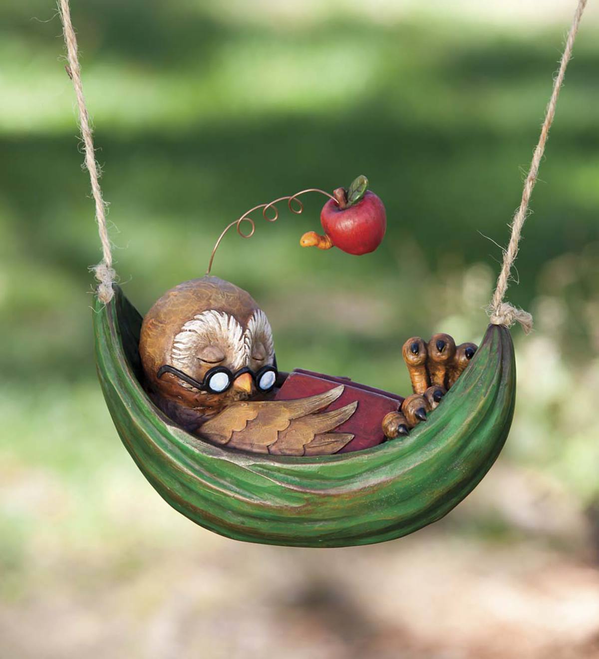 Swinging Day Dreamer Owl Figurine