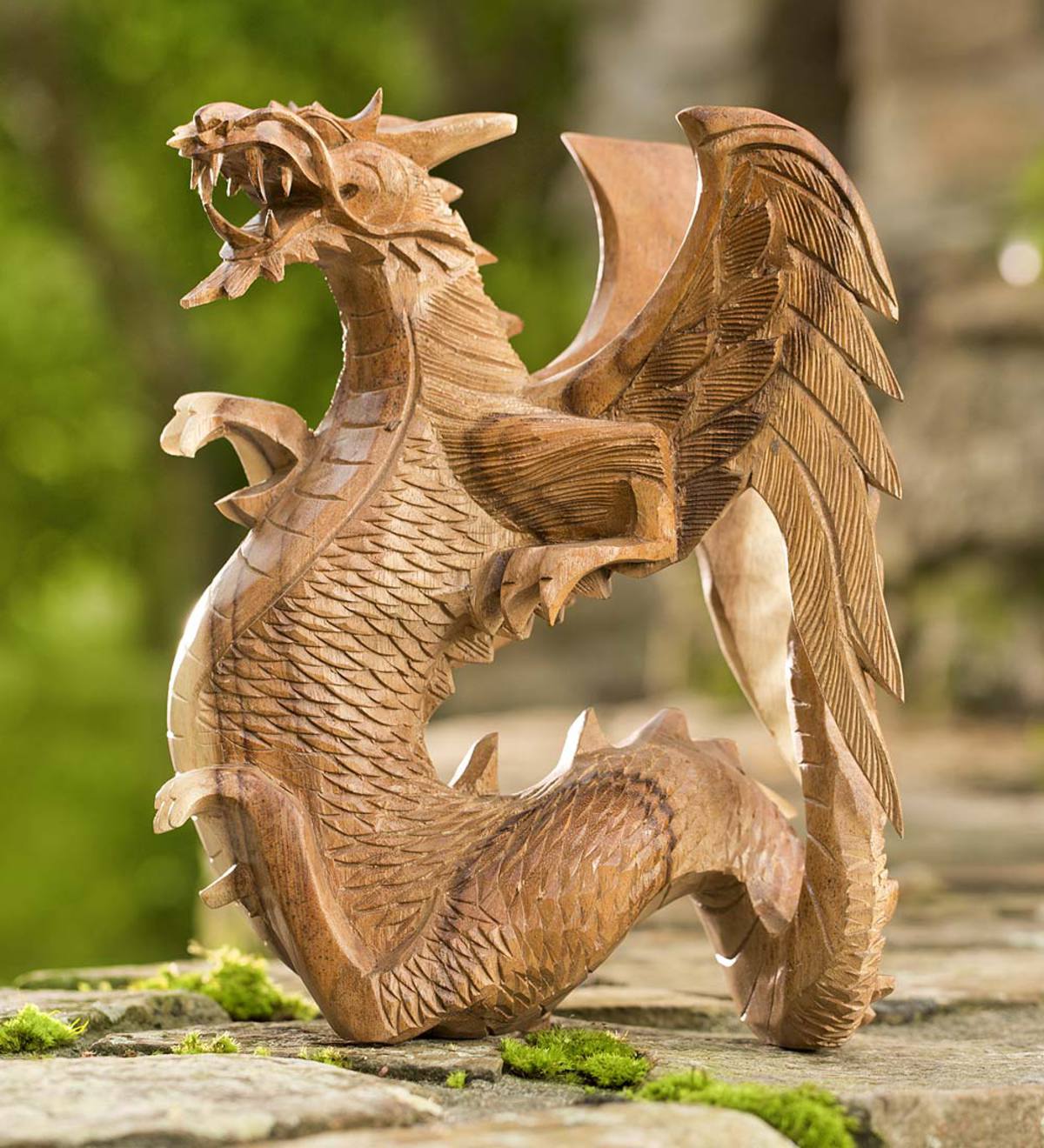 Hand-Carved Wooden Dragon