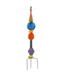 Colorful Metal Decorative Garden Stakes - Polka-Dot
