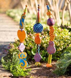 Colorful Metal Decorative Garden Stakes - Heart
