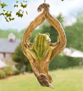 Frog in a Tree Hanging Sculpture